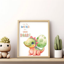 Deixe o Mundo Ouvir Seu Rugido! Adorável Dinossaur