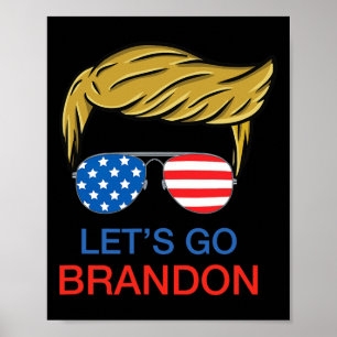 Poster Deixe o nº 39;s ir Brandon cantar Engraçado Biden 
