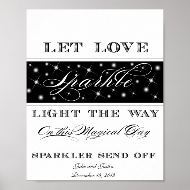 Póster Deixe o Sparkle de amor - Sinal de envio do Sparkl (Frente)