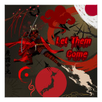 Deixe-os vir, guerreiro japonês Samurai