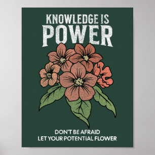 Poster deixe seu potencial florescer amante de flores vin