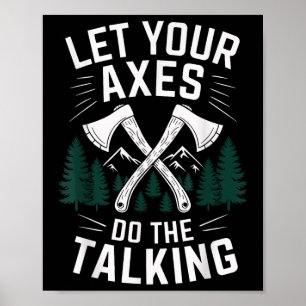 Poster Deixe Seus Eixos Fazerem A Palavra Engraçada Ax Jo