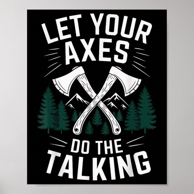Poster Deixe Seus Eixos Fazerem A Palavra Engraçada Ax Jo (Frente)