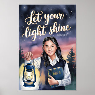 Poster Deixe Sua Arte De Parede Cristã Luminosa.