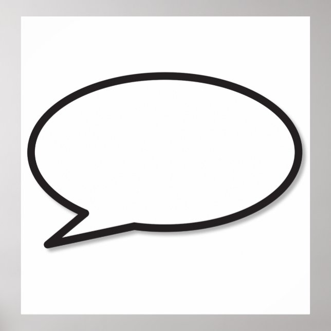 Póster DEIXE SUA OPINIÃO Balão de Falas de Quadrinhos (Frente)