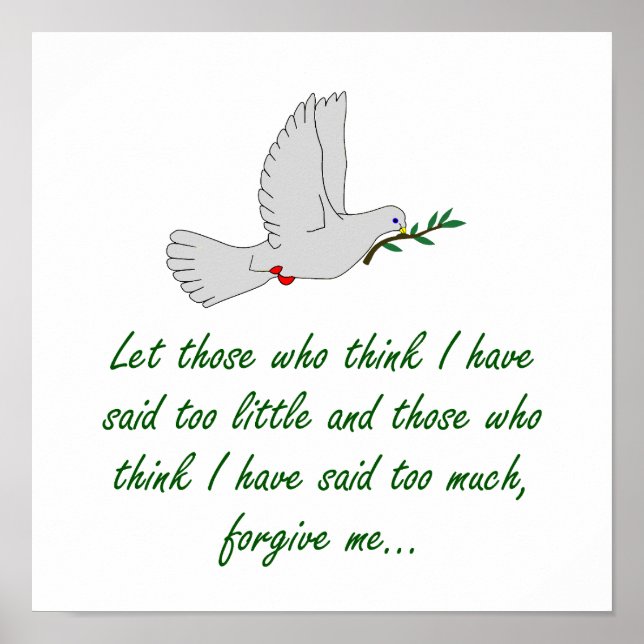 Poster Deixem Aqueles Que Pensam Que Eu Disse Muito Pouco (Frente)