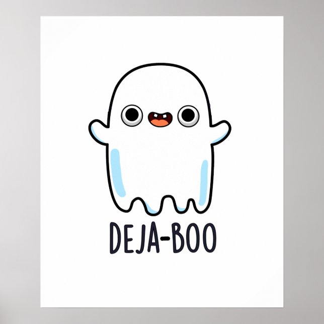 Poster Deja Boo Cute Halloween Ghost Pun (Frente)