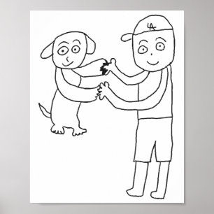 Poster Dekopin E Otani-san Juntando Mãos