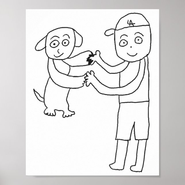 Poster Dekopin E Otani-san Juntando Mãos (Frente)