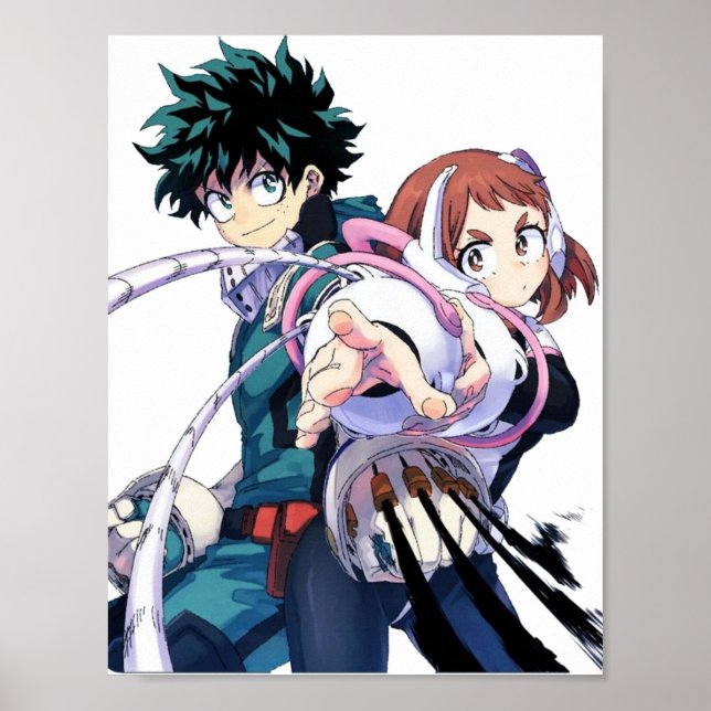 Poster Deku e Ochako (Frente)