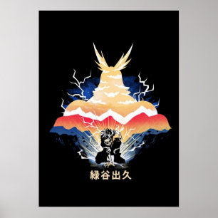 Poster Deku vs All May One for All Hero Academy 3