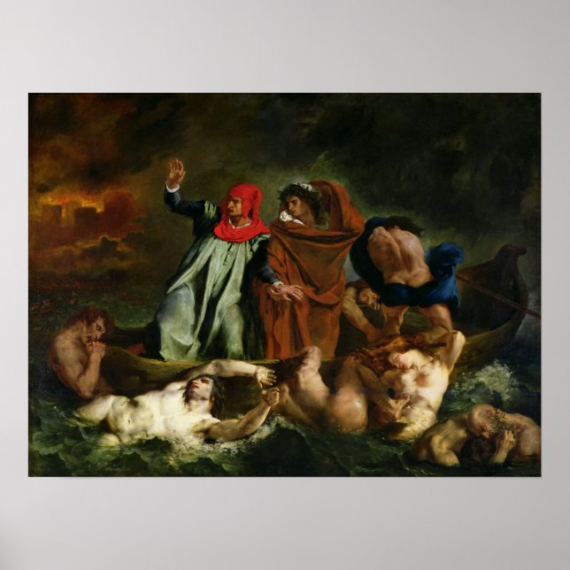 Poster Delacroix - A Barca de Dante (Frente)