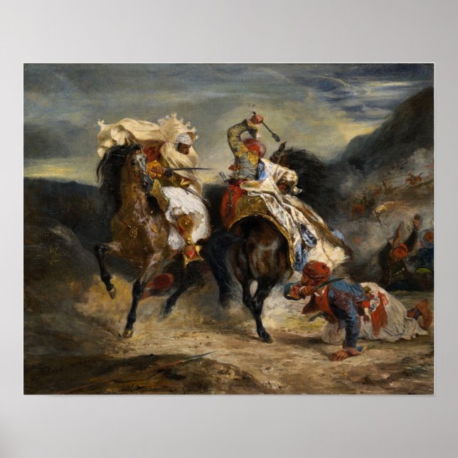 Poster Delacroix - Combat Du Giaour Et Hassan 1826 (Frente)
