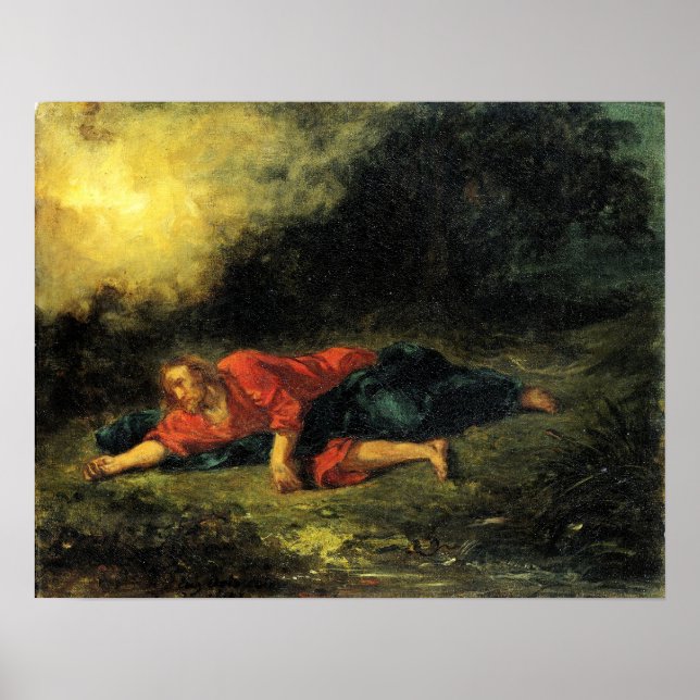 Poster Delacroix - Cristo Em Gethsemane (Frente)