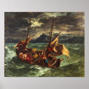 Poster Delacroix - Cristo No Mar Da Galileia