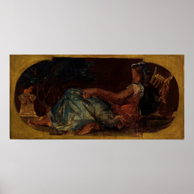 Poster Delacroix - Esboço para o Salão da Paz (Frente)