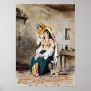 Poster Delacroix - Esposa Saada De Abraham Ben Chimol E..