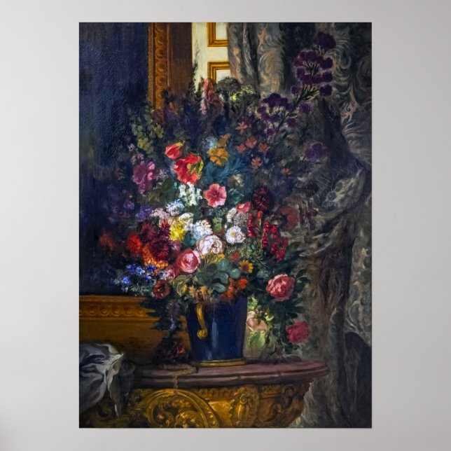 Poster Delacroix - Flor Com Console 1849 (Frente)