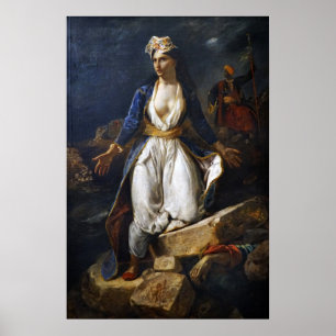 Poster Delacroix - Grécia Nas Ruínas De Missolonghi