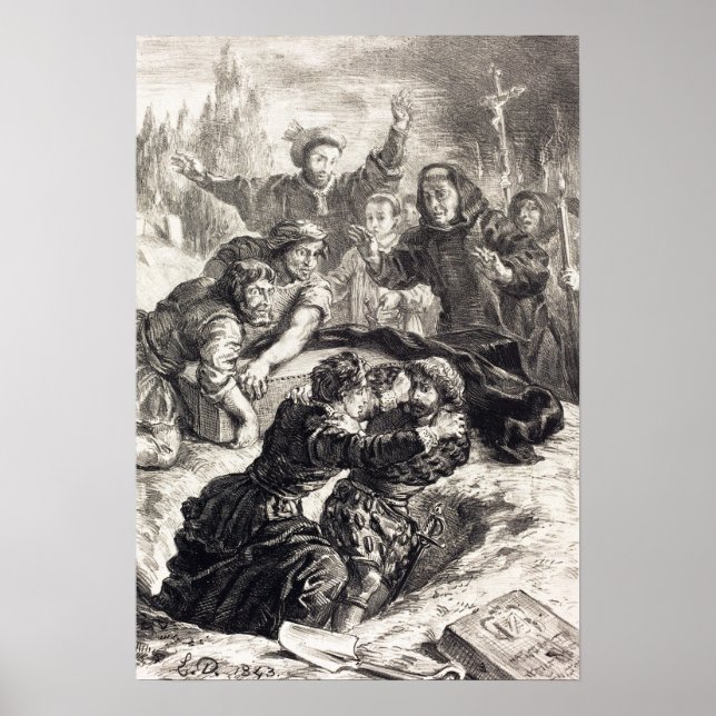 Poster Delacroix - Hamlet E Laertes No Grave Da Op... (Frente)