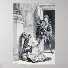 Poster Delacroix - Hamlet Tenta Matar o Rei