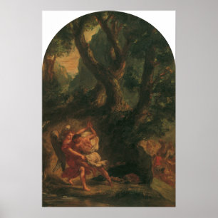 Poster Delacroix - Jacob Luta Com O Anjo