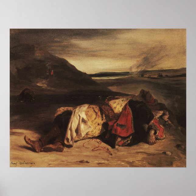 Poster Delacroix - La Mort De Hassan (Frente)