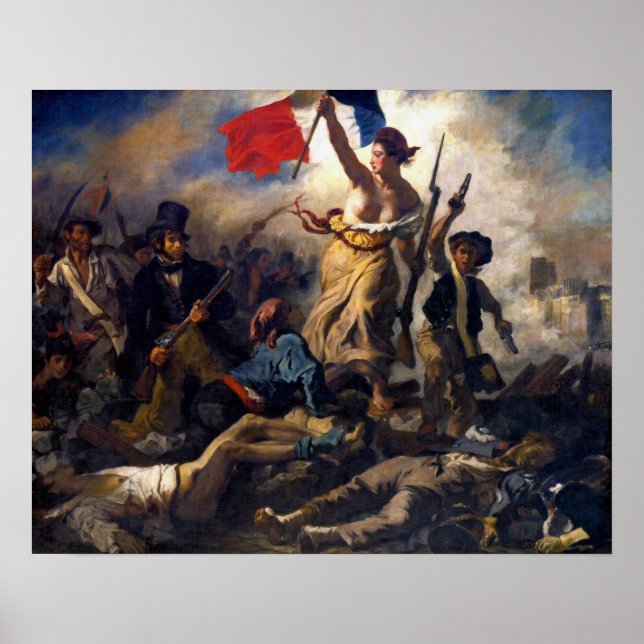 Póster Delacroix - Liberdade liderando as Pessoas (Frente)