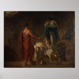 Poster Delacroix - Lícurgo Consultando a Pítia