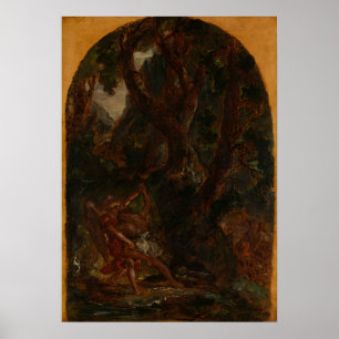 Poster Delacroix - Luta Jacob Com O Anjo