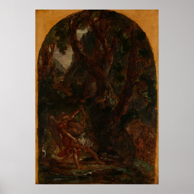 Poster Delacroix - Luta Jacob Com O Anjo (Frente)