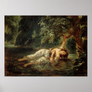 Poster Delacroix - Morte de Ofelia 1853
