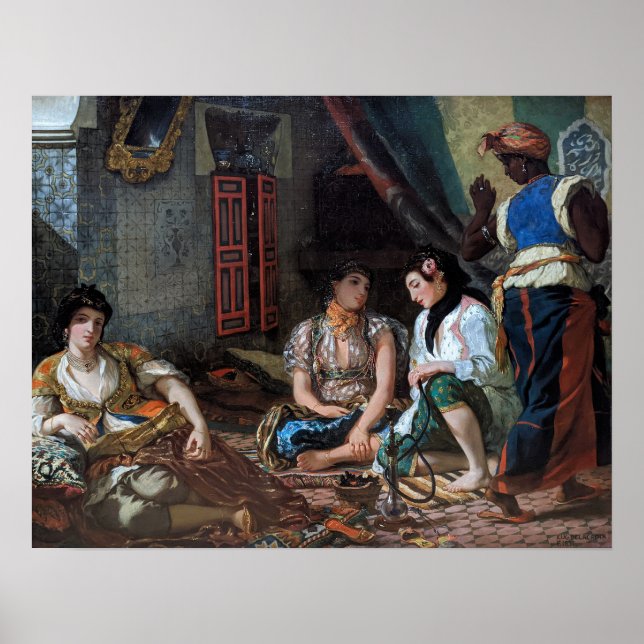 Poster Delacroix - Mulheres De Argel Em Seu Apartamento (Frente)