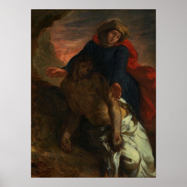 Poster Delacroix - Pieta 1850 (Frente)