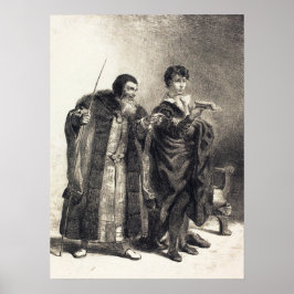 Poster Delacroix - Polônio E Hamlet (Ato II Cena II)…