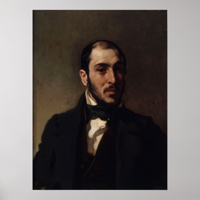 Poster Delacroix - Retrato Do Eugene Laval Architect (Frente)