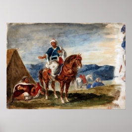 Poster Delacroix - Três Cavaleiros Árabes Em Um Acampamen