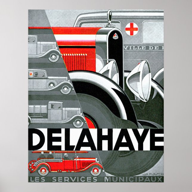 Poster Delahaye ~ Vintage Automobile Anúncio (Frente)