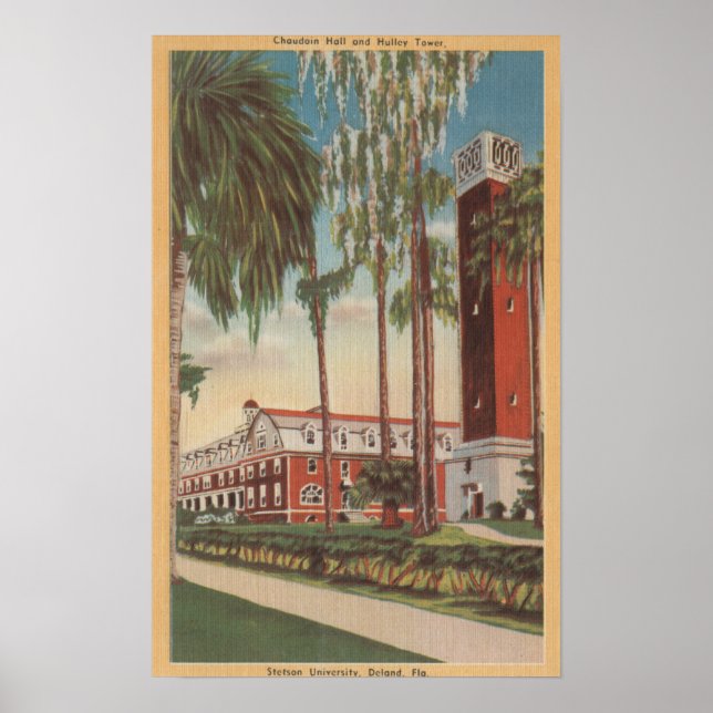 Poster Deland, Florida - View of Stetson University (Frente)