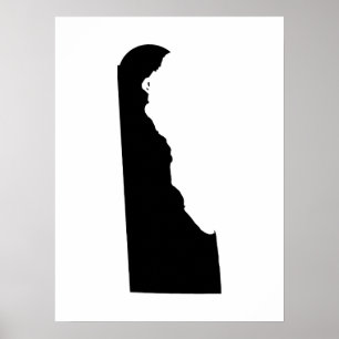 Póster Delaware em preto e branco