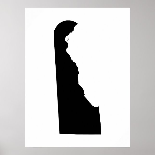 Póster Delaware em Preto e Branco (Frente)