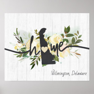 Poster Delaware Estado Personalizado Sua Cidade Natal Rús