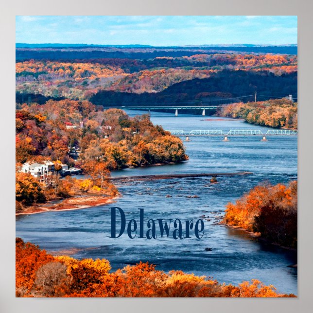 Poster Delaware River Fall Folaves (Frente)