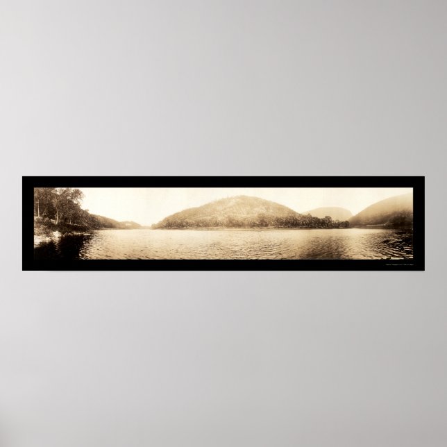 Póster Delaware Water Gap PA Foto 1911 (Frente)