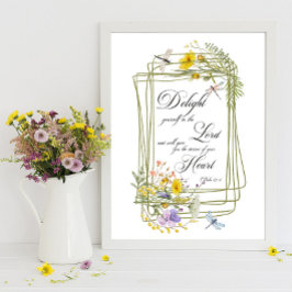 Poster Delecte-se no quadro de flores silvestres do Senho