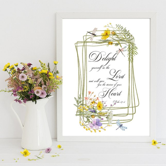 Poster Delecte-se no quadro de flores silvestres do Senho (Criador carregado)