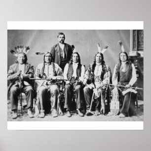 Poster Delegação de chefes de Sioux, conduzida pela nuv