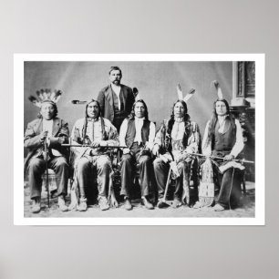 Póster Delegação de chefes de Sioux, conduzida pela nuv