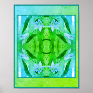 Poster Delicar Flores Lilosas Abstrato