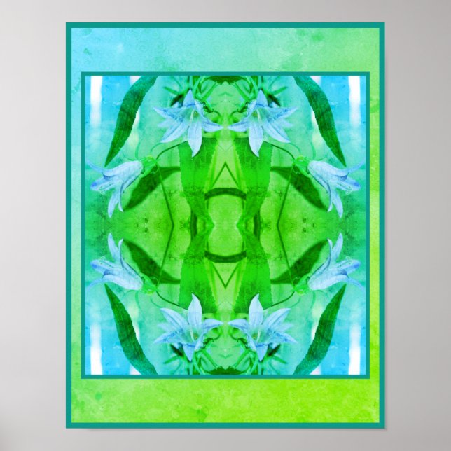 Poster Delicar Flores Lilosas Abstrato (Frente)